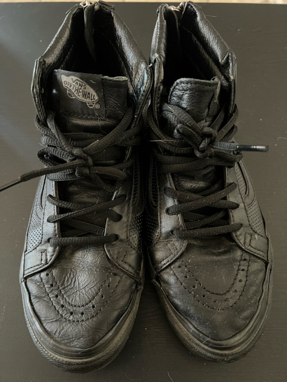 Vans Black High-Top Leather Sneakers